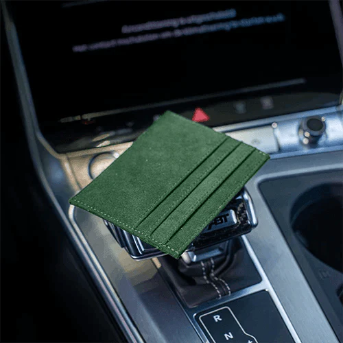 Alcantara Portemonnee - Midnight Green
