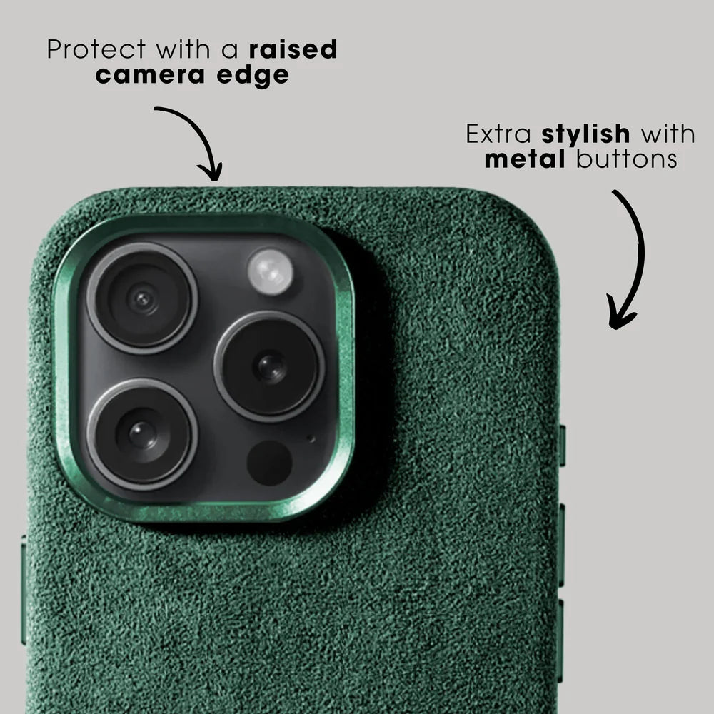 iPhone Alcantara Case - Midnight Green
