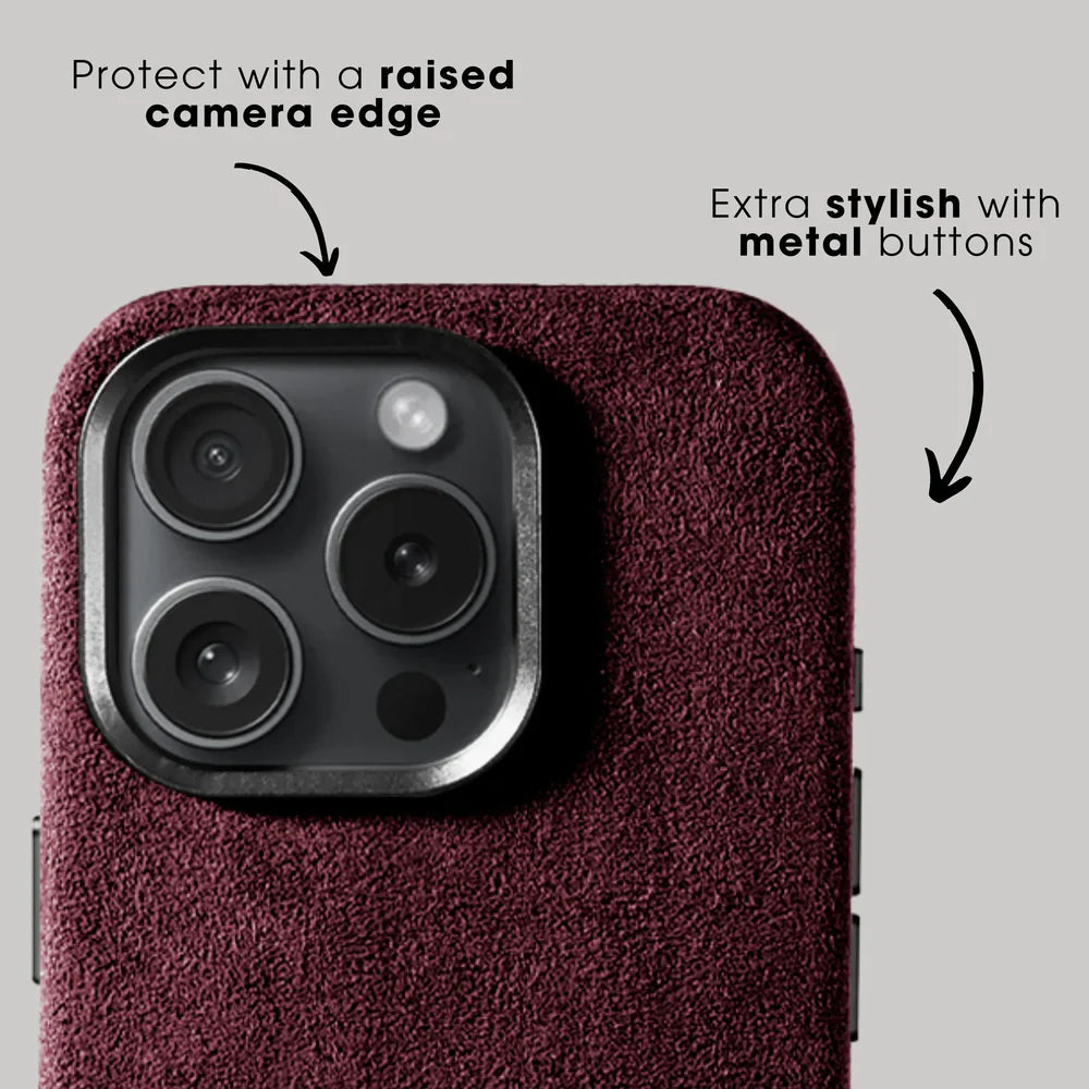 iPhone Alcantara Case - Wine Red