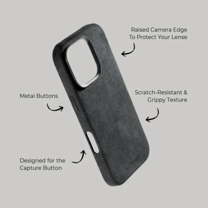 iPhone Alcantara Case - Space Grey