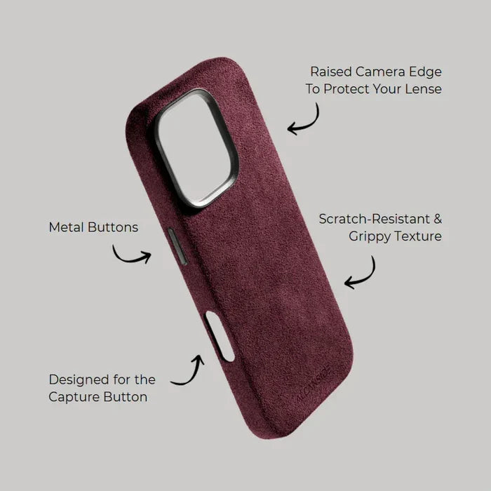 iPhone Alcantara Case - Wine Red